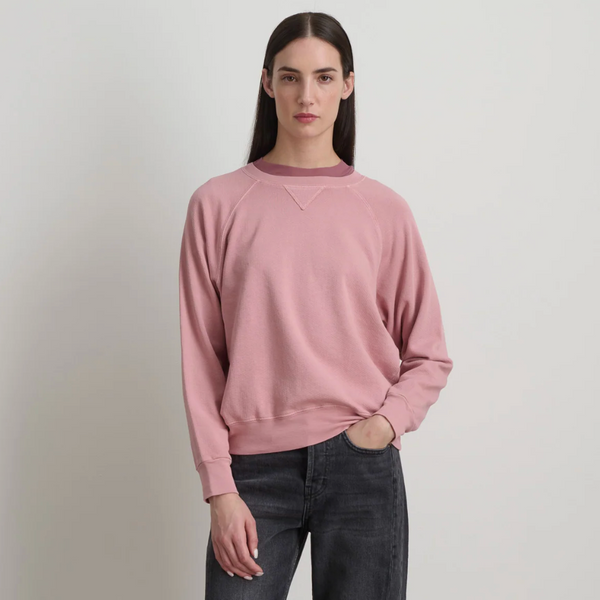Arena Crewneck, Pink Overdye