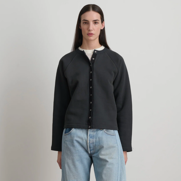 Snap Cardigan, Vintage Black Overdye