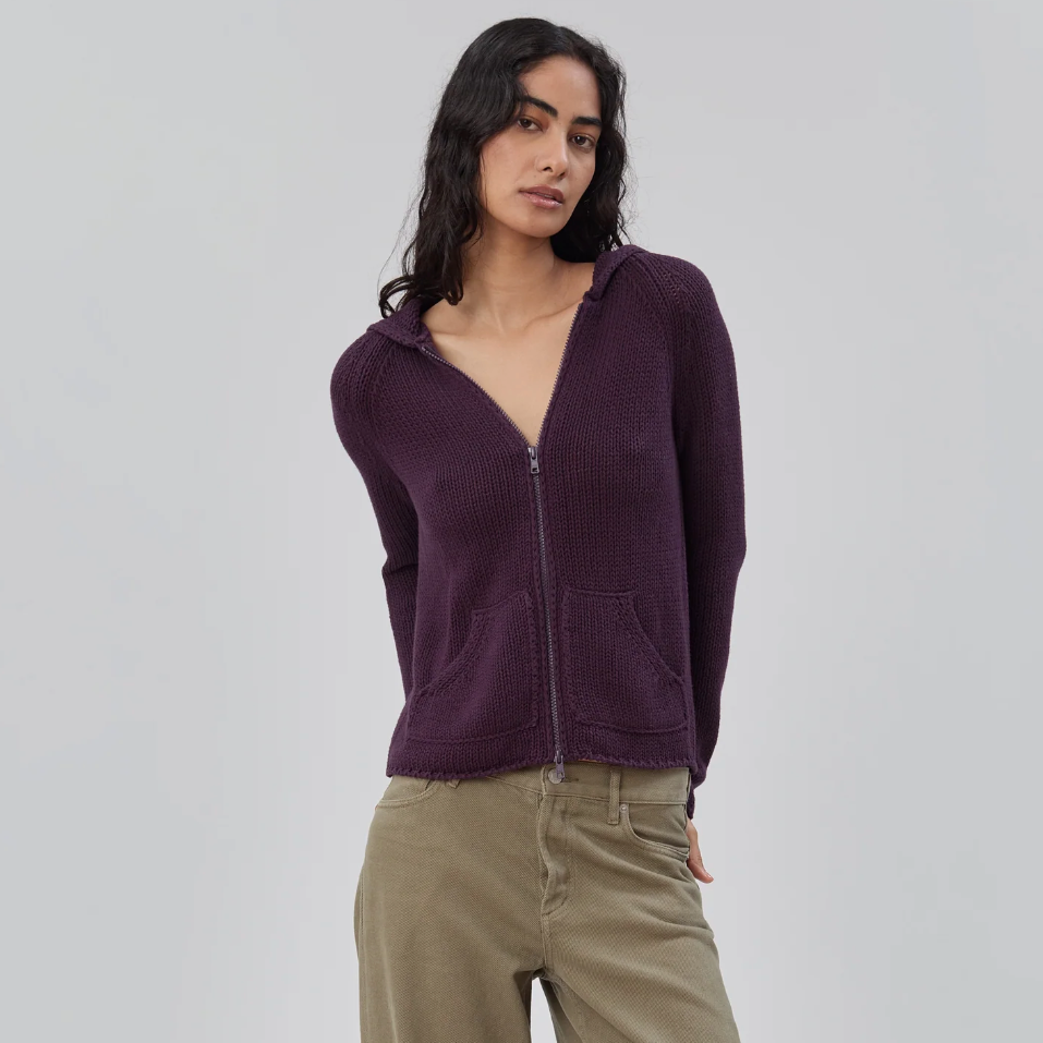 Bear Zip Up, Purple