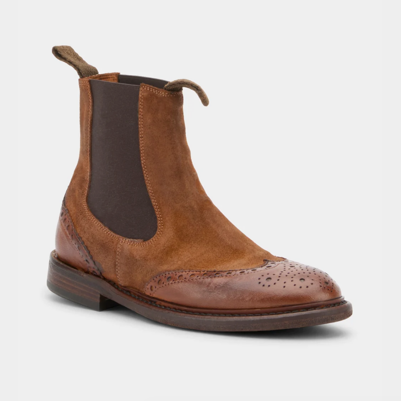 Wingtip Chelsea Boot, Brown
