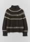 Lofty Alpaca Sweater, Sprig Jacquard
