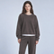 Raw Edge Sweatshirt, Chocolate