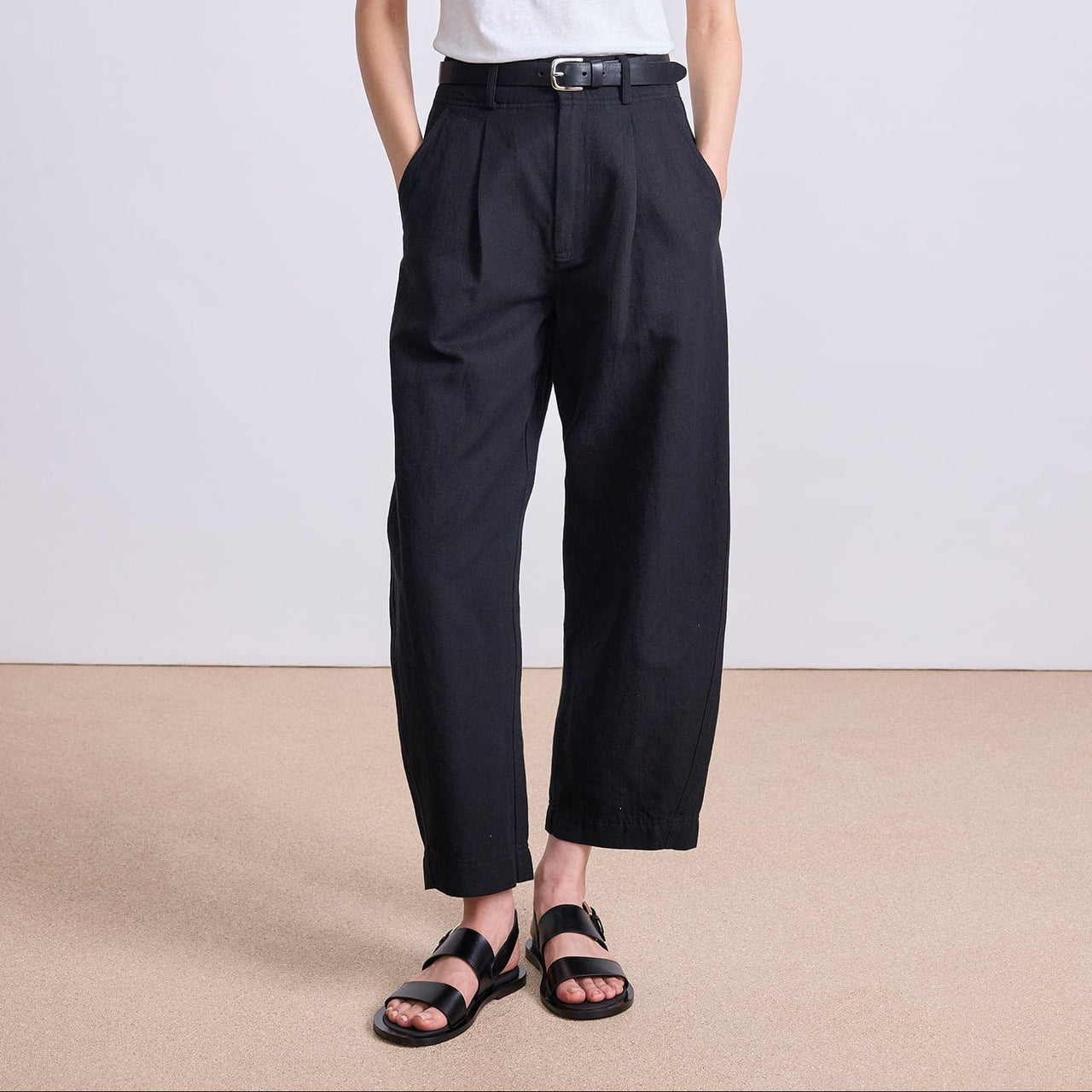 Bari Crop Trouser, Black