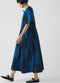 Sobremesa Cotton Ikat Dress, Bright Blue