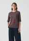 Cleo Stripe Cotton Tee, Provencal Blue/Multi