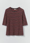 Cleo Stripe Cotton Tee, Provencal Blue/Multi