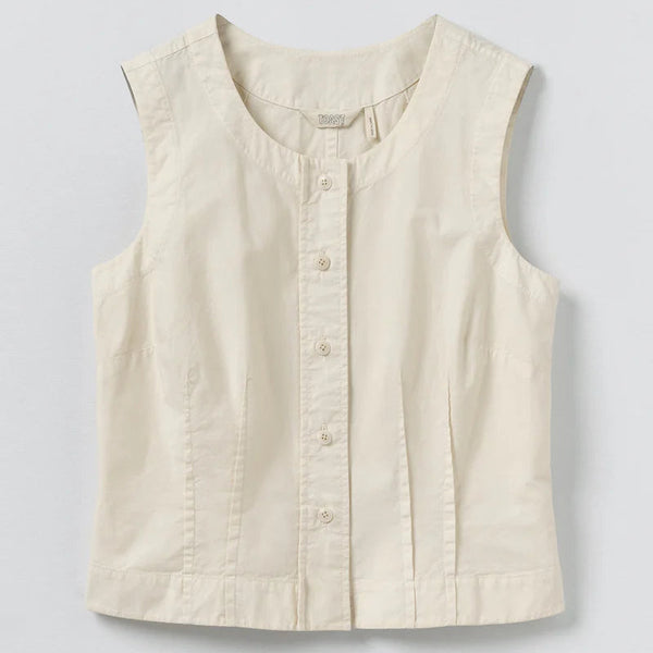 Poplin Top, Ecru