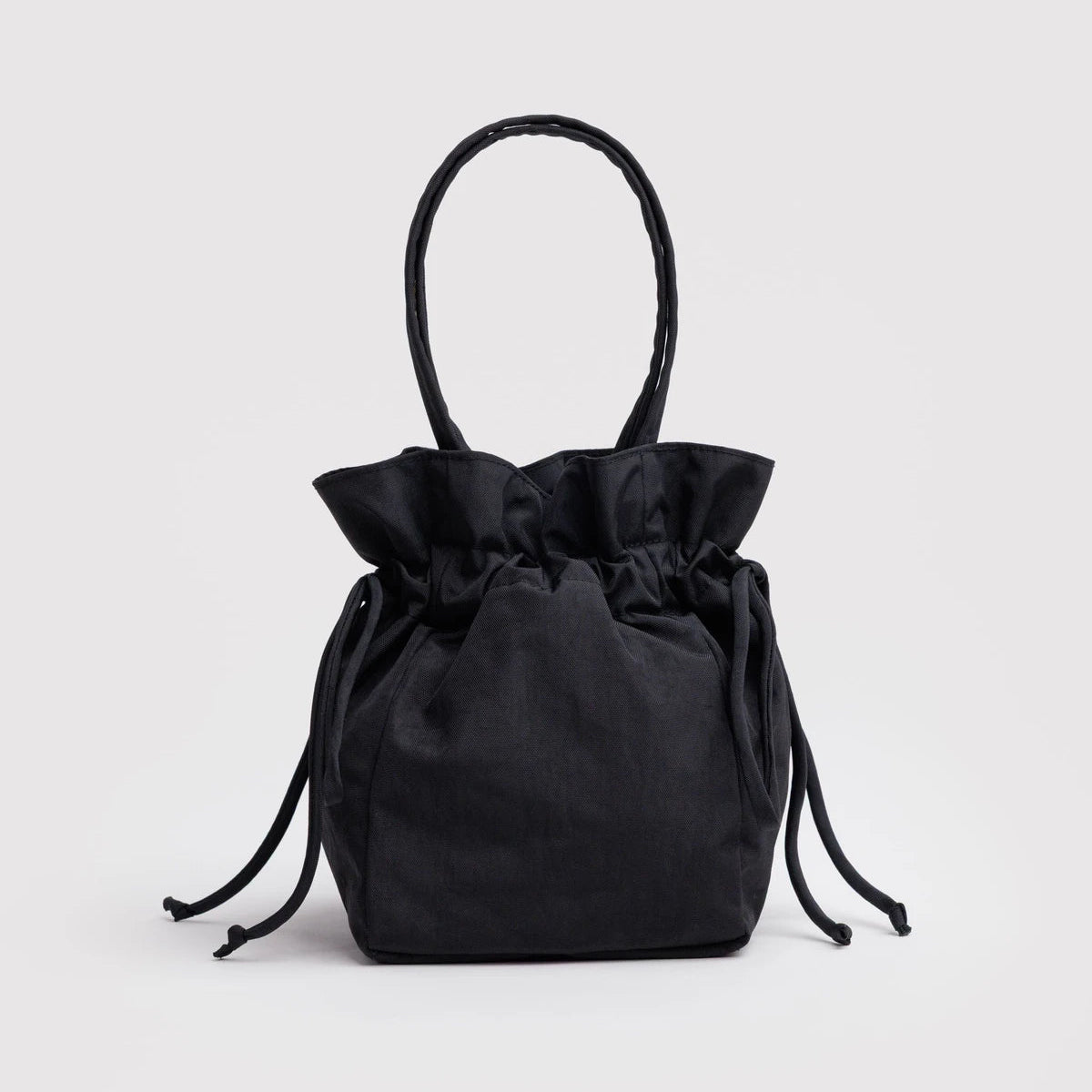 Nylon Drawstring Bag, Black
