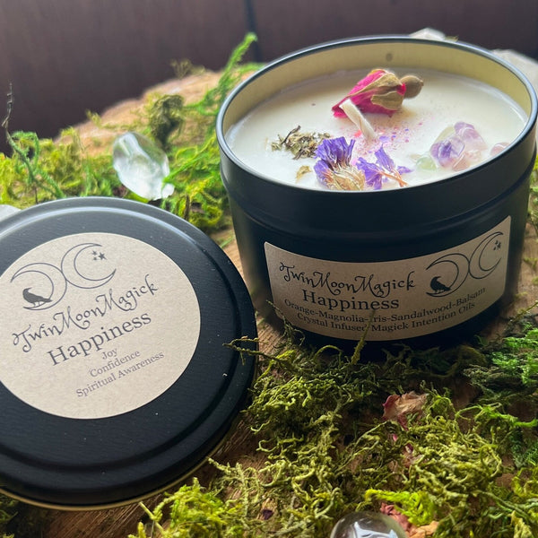 Twin Moon Magick Candle, Happiness