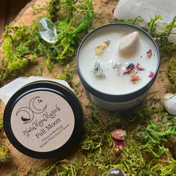 Twin Moon Magick Candle, Full Moon