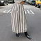 Jessie Stripe Skirt, Oyster + Black