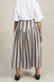 Jessie Stripe Skirt, Oyster + Black