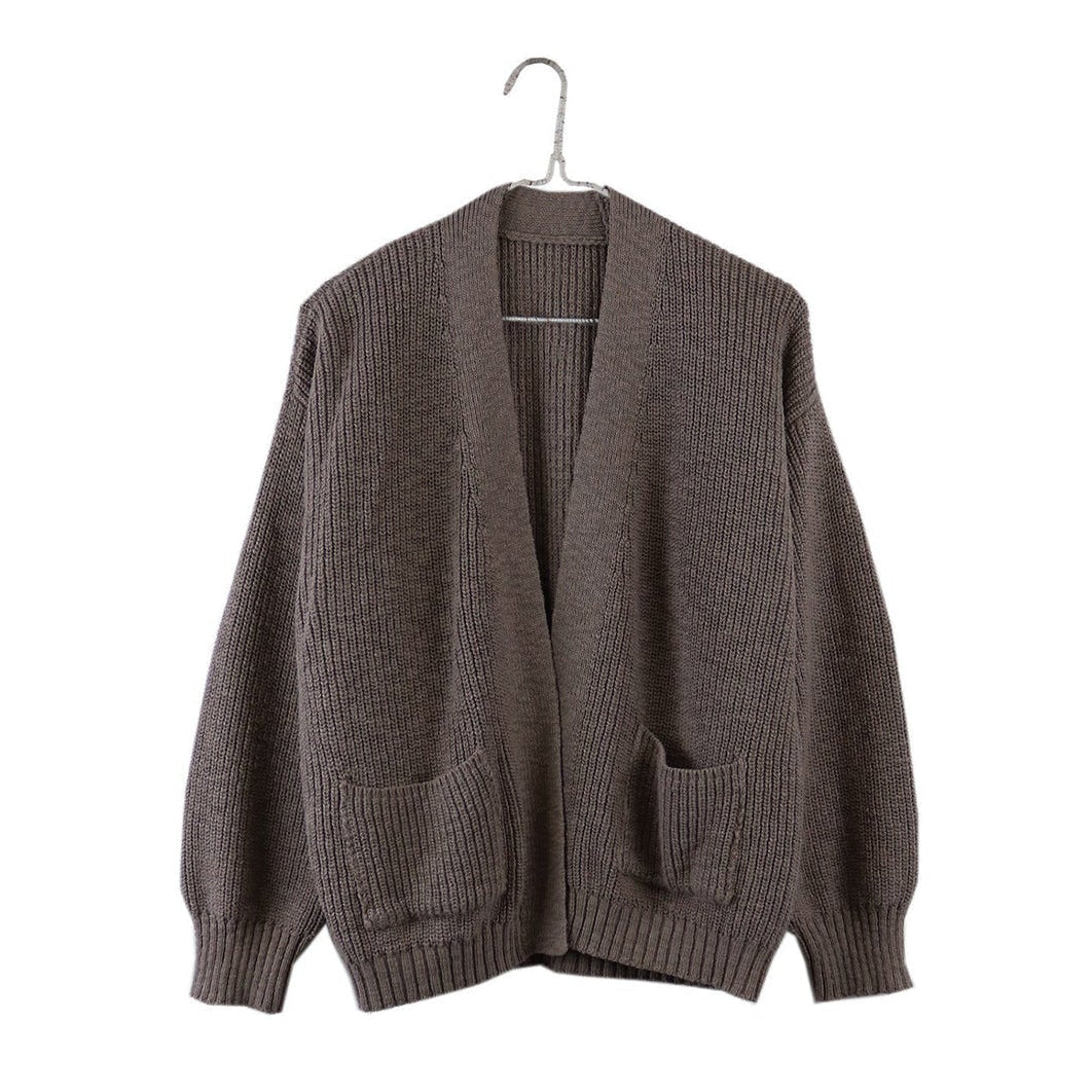 Easy Cardigan in 100% Cotton, Soil
