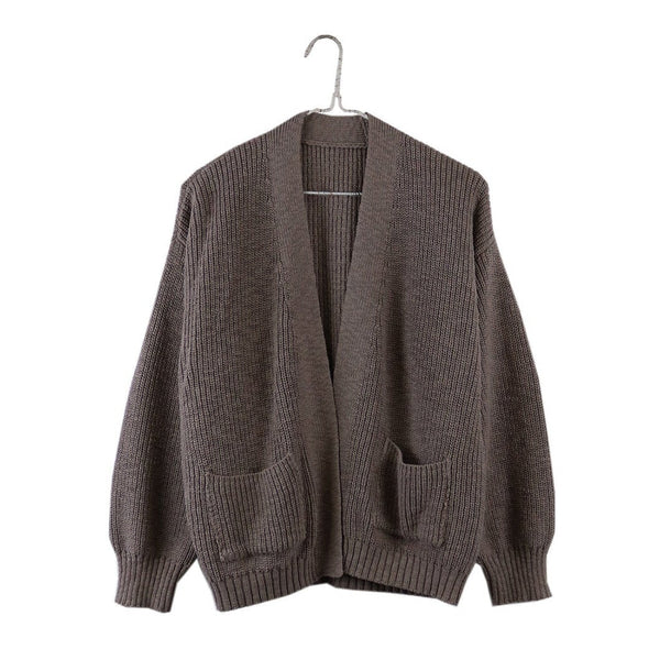 Easy Cardigan in 100% Cotton, Soil