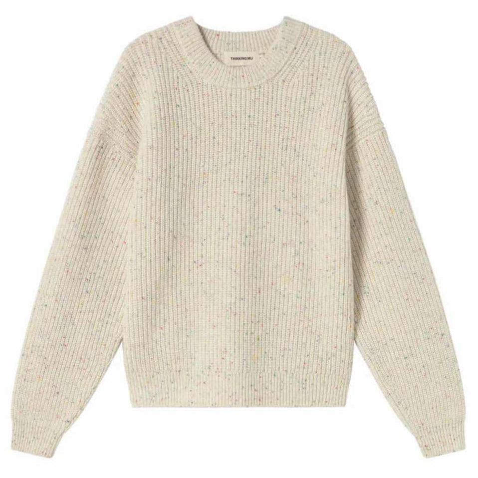 Carmen Knitted Sweater, Confetti + Cream