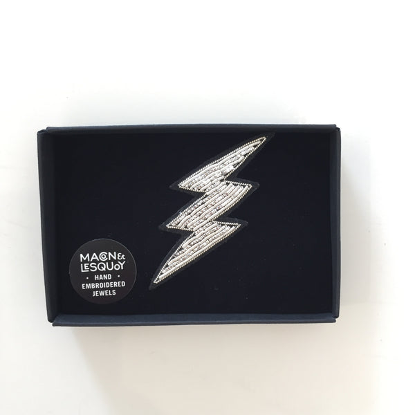 Silver Lightning Pin