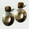 Oriana Earring, Hand Hammered Brass